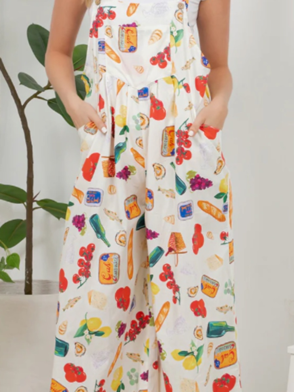 NWT LA Soul wide leg crop overall
